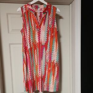 NWOT Dear Scarlett Sleeveless Dress | Size S (Fits Like L) | Colorful Print